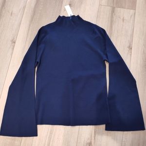 Anthropology Blue Sweater w/Mock Neck *New